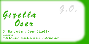 gizella oser business card